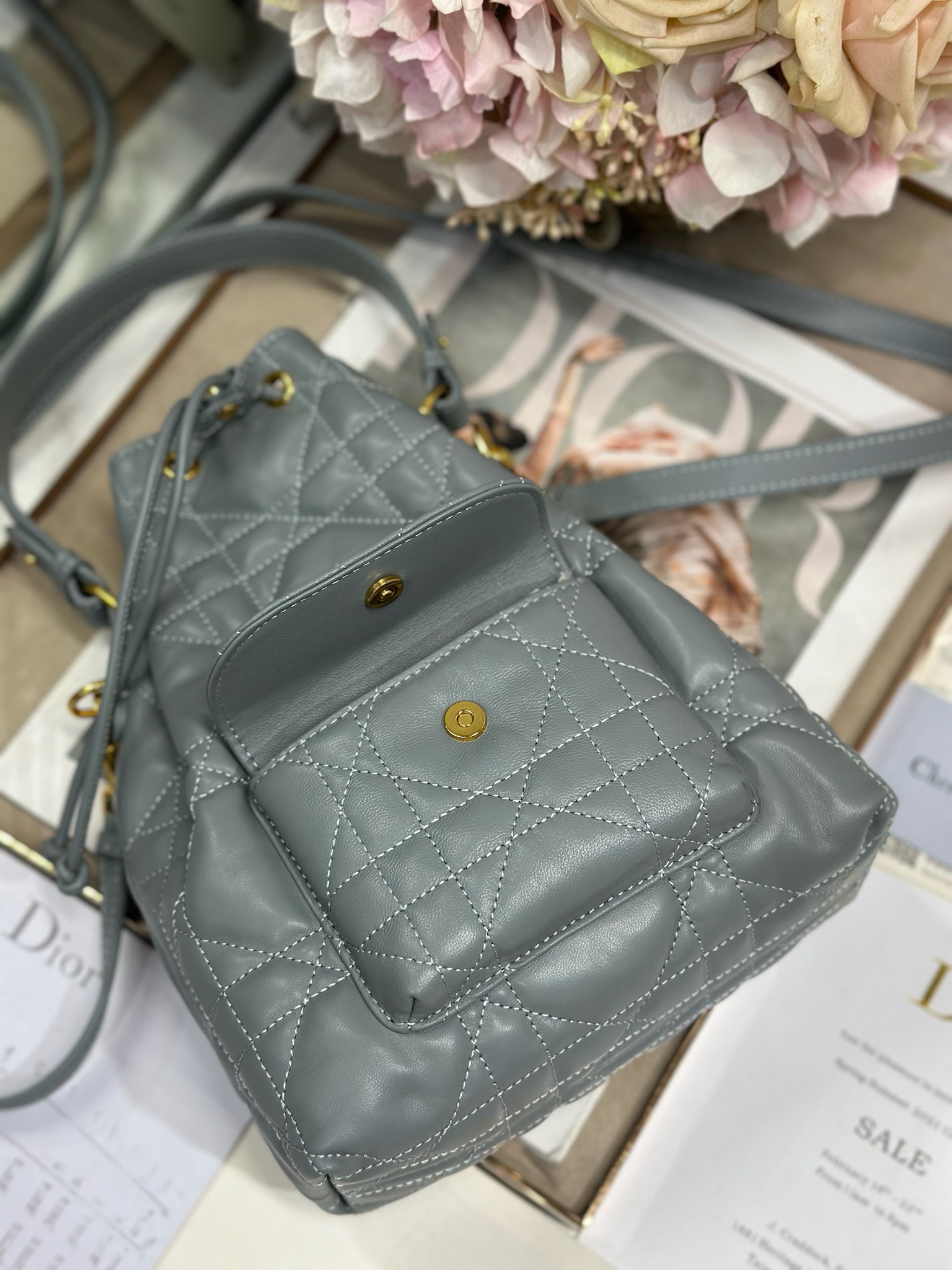 Small Dior Caro Bucket Bag