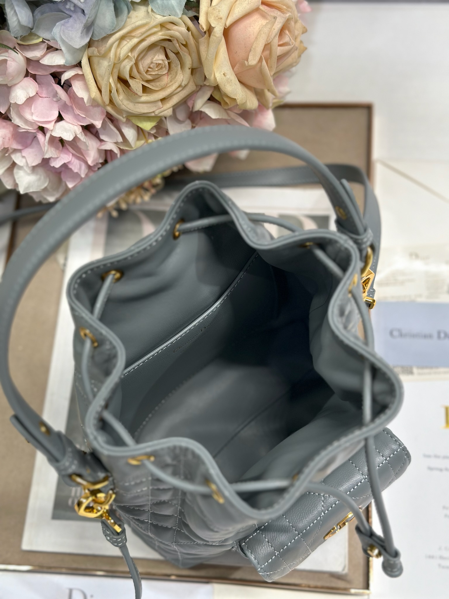Small Dior Caro Bucket Bag