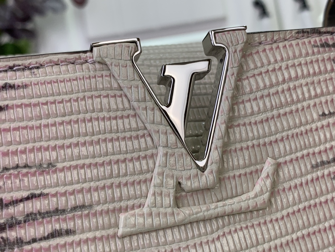 LV Capucines BB Lizard Print Handbag