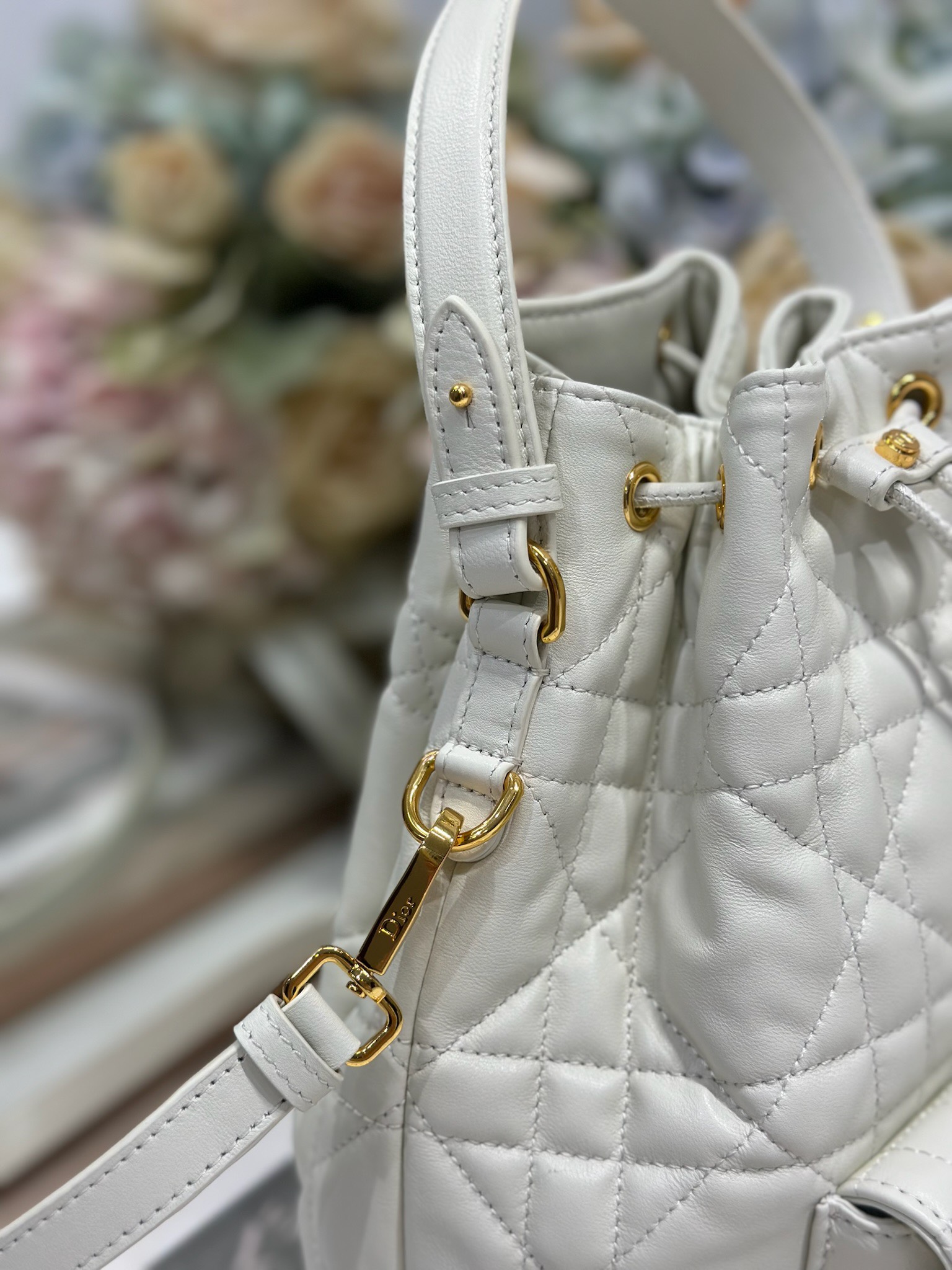 Small Dior Caro Bucket Bag