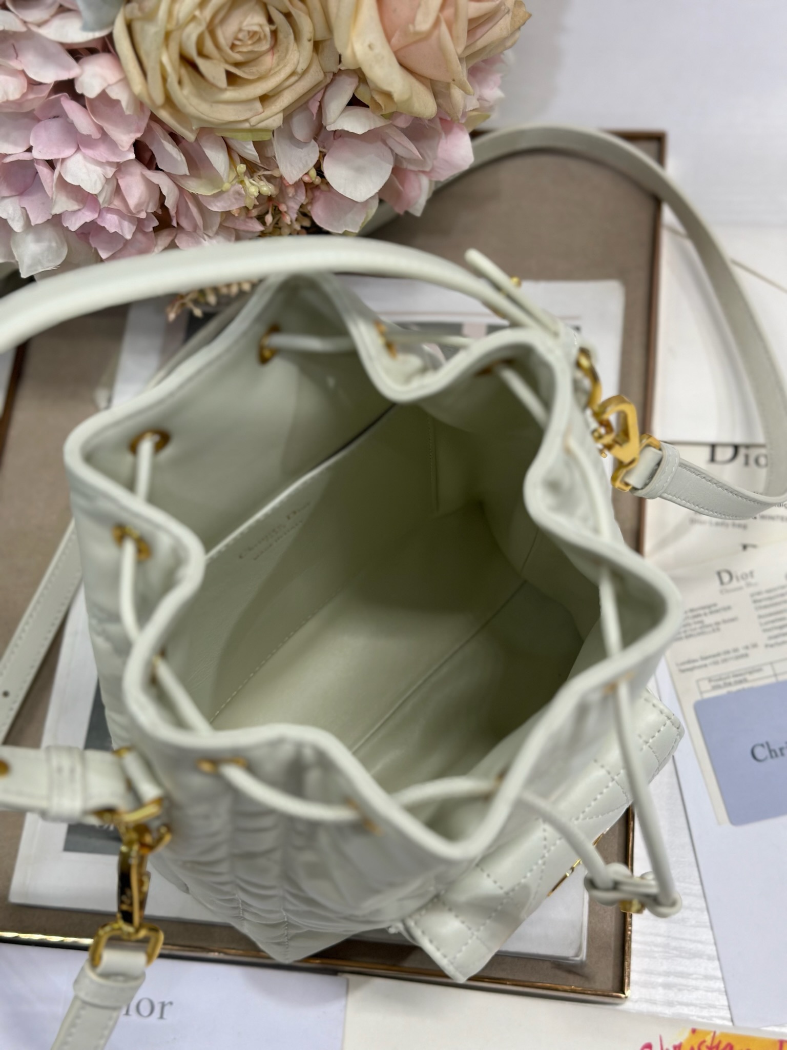 Small Dior Caro Bucket Bag