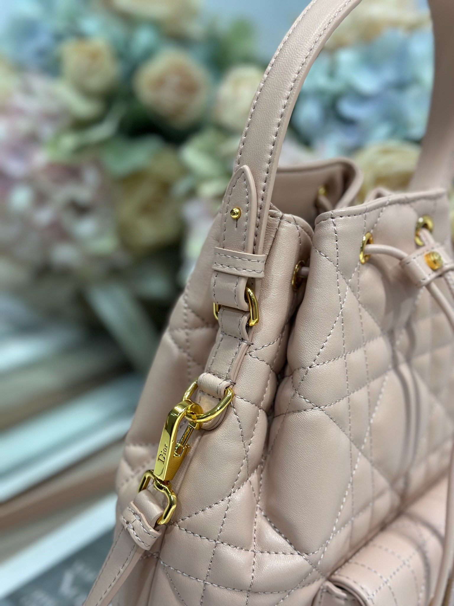 Small Dior Caro Bucket Bag