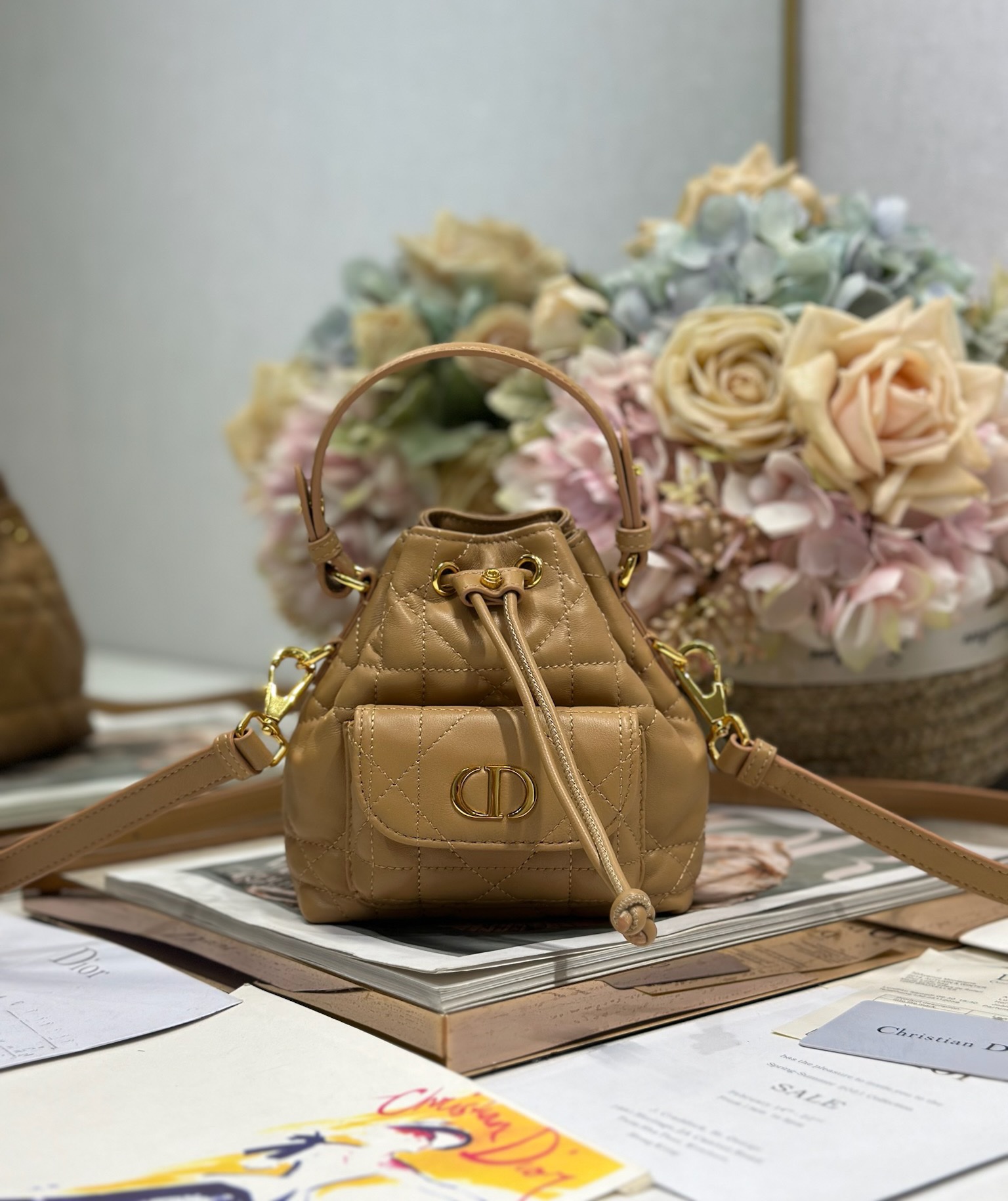 Mini Dior Caro Bucket Bag