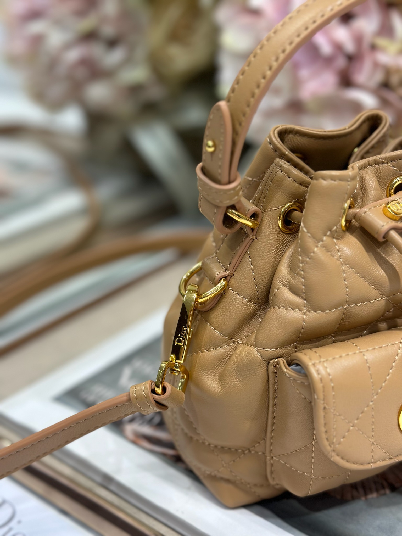 Mini Dior Caro Bucket Bag