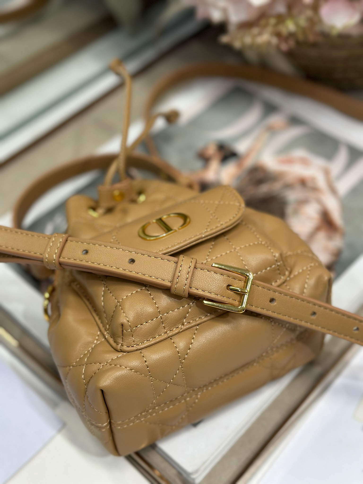 Mini Dior Caro Bucket Bag