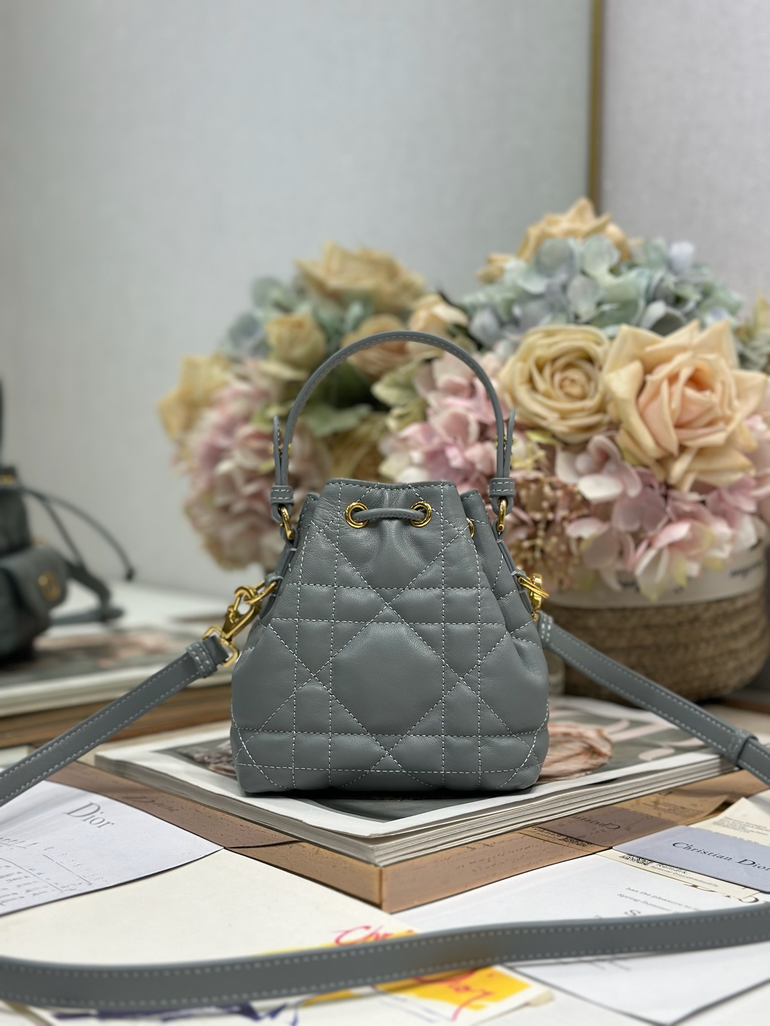 Mini Dior Caro Bucket Bag