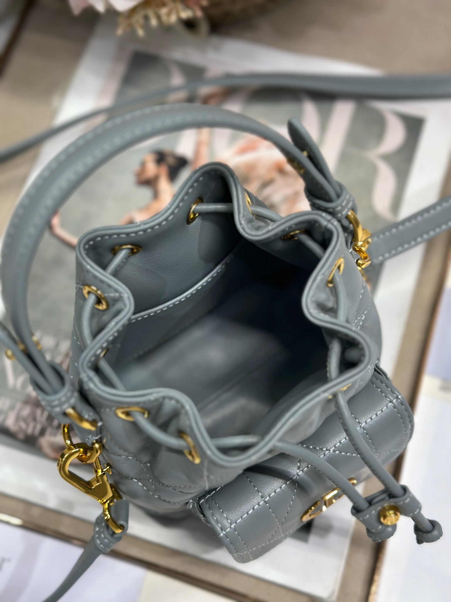 Mini Dior Caro Bucket Bag