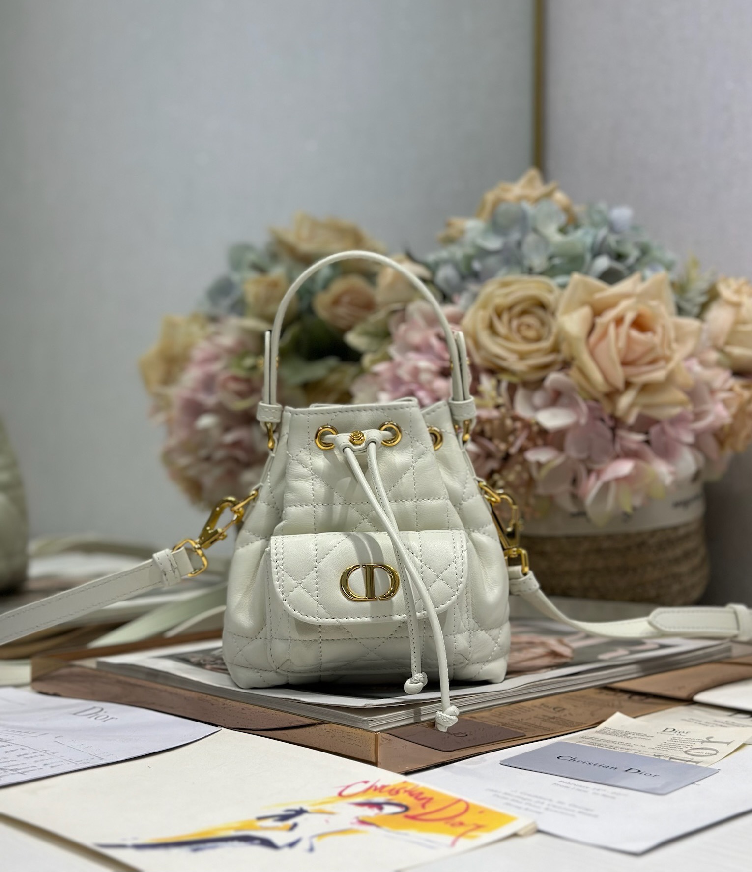 Mini Dior Caro Bucket Bag
