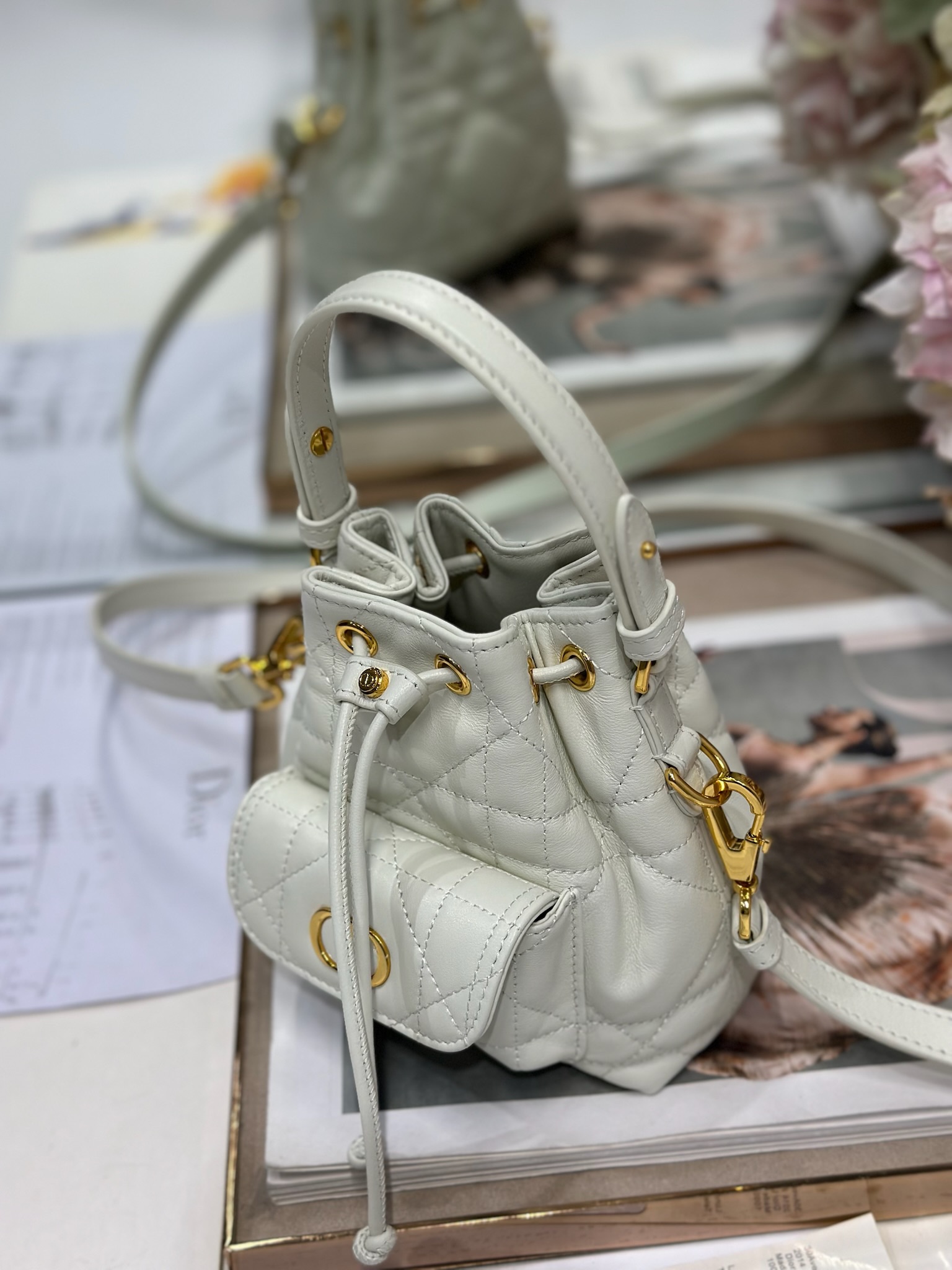 Mini Dior Caro Bucket Bag