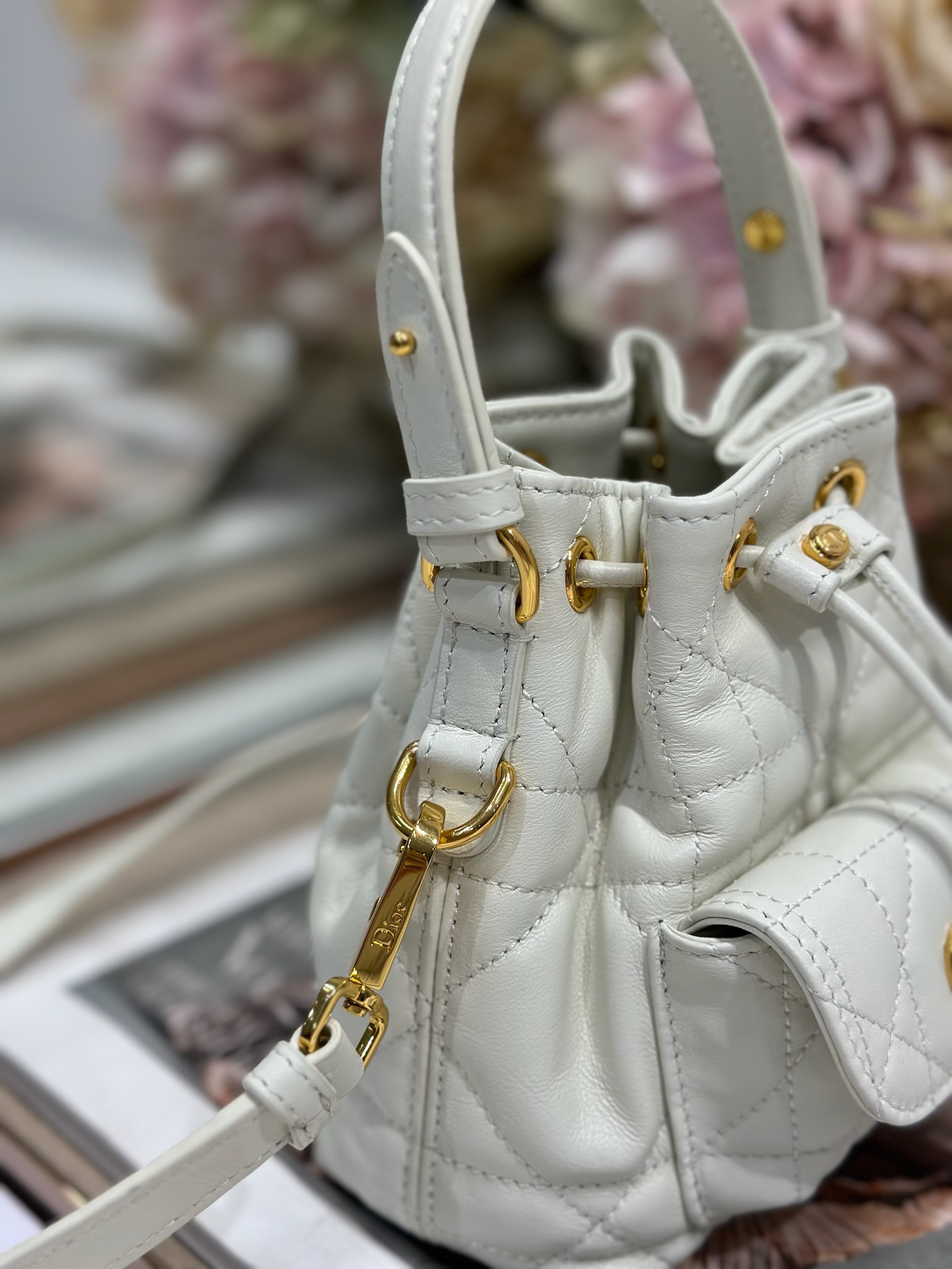 Mini Dior Caro Bucket Bag