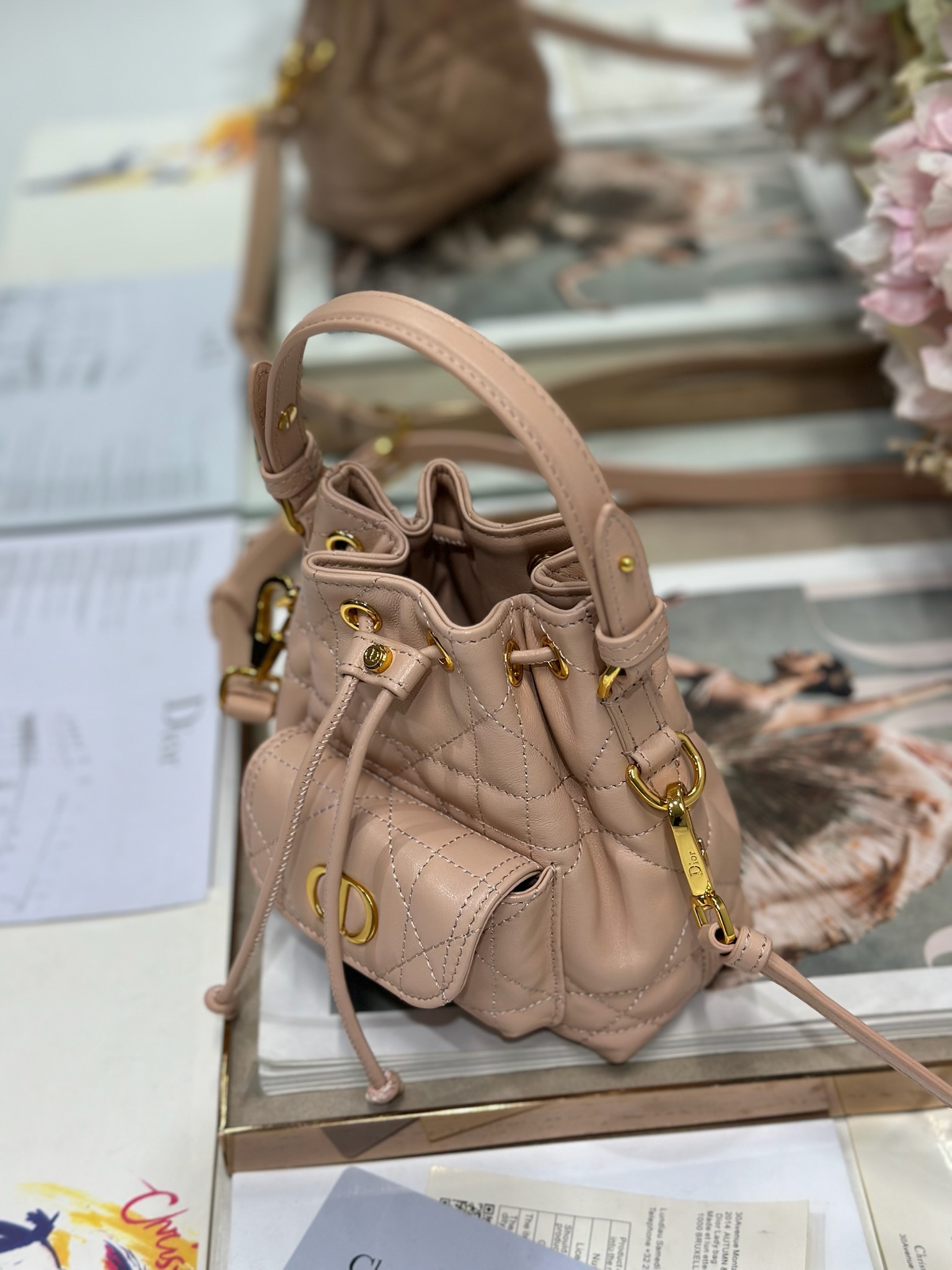 Mini Dior Caro Bucket Bag
