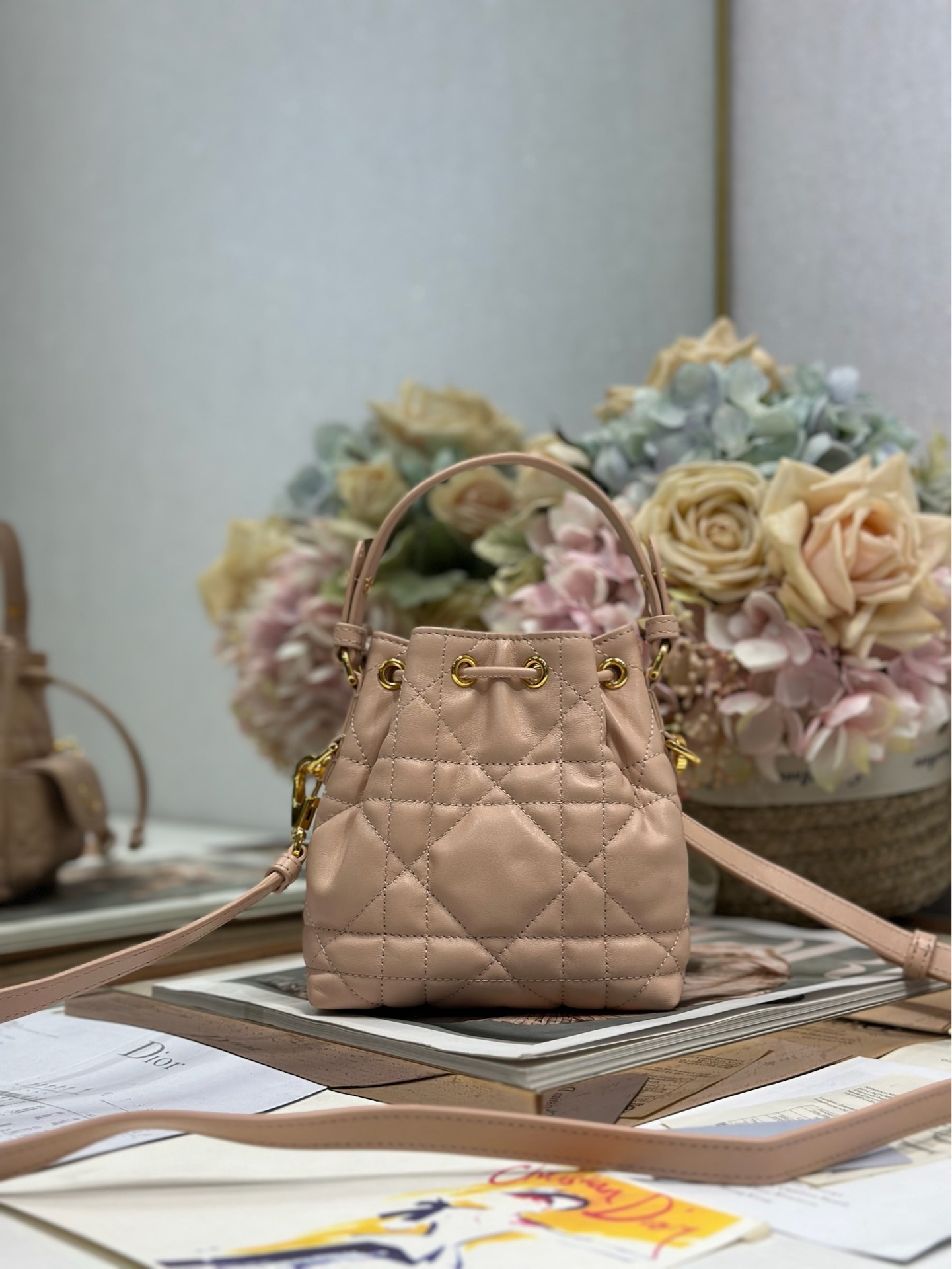 Mini Dior Caro Bucket Bag