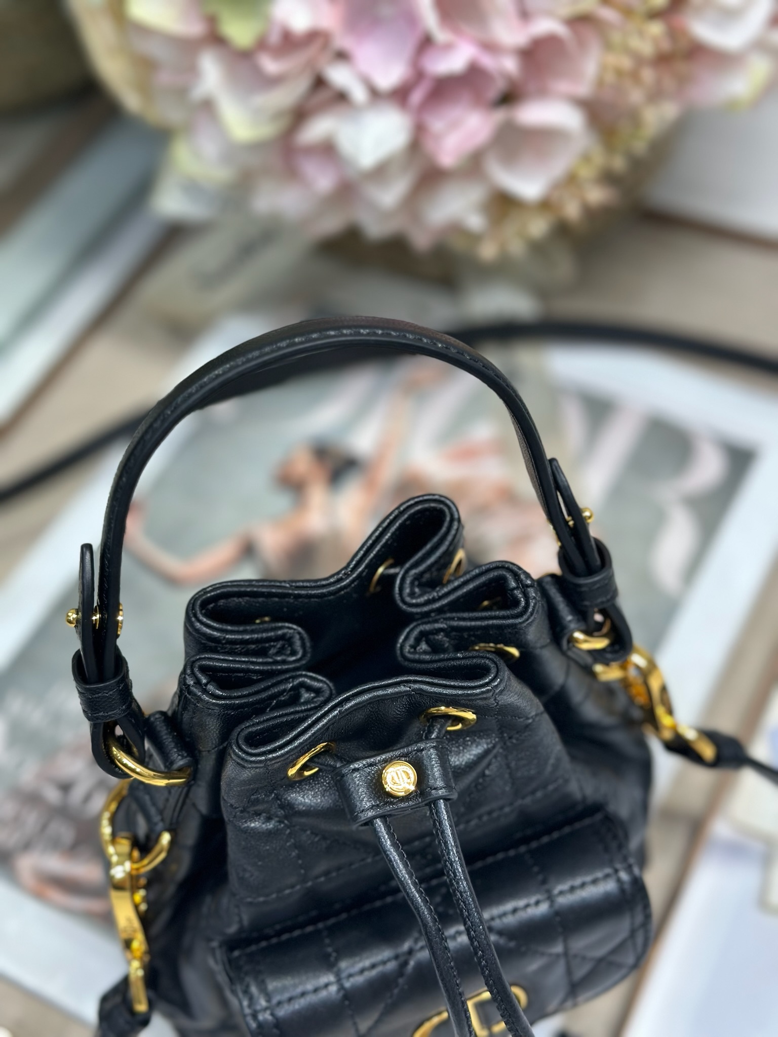 Mini Dior Caro Bucket Bag