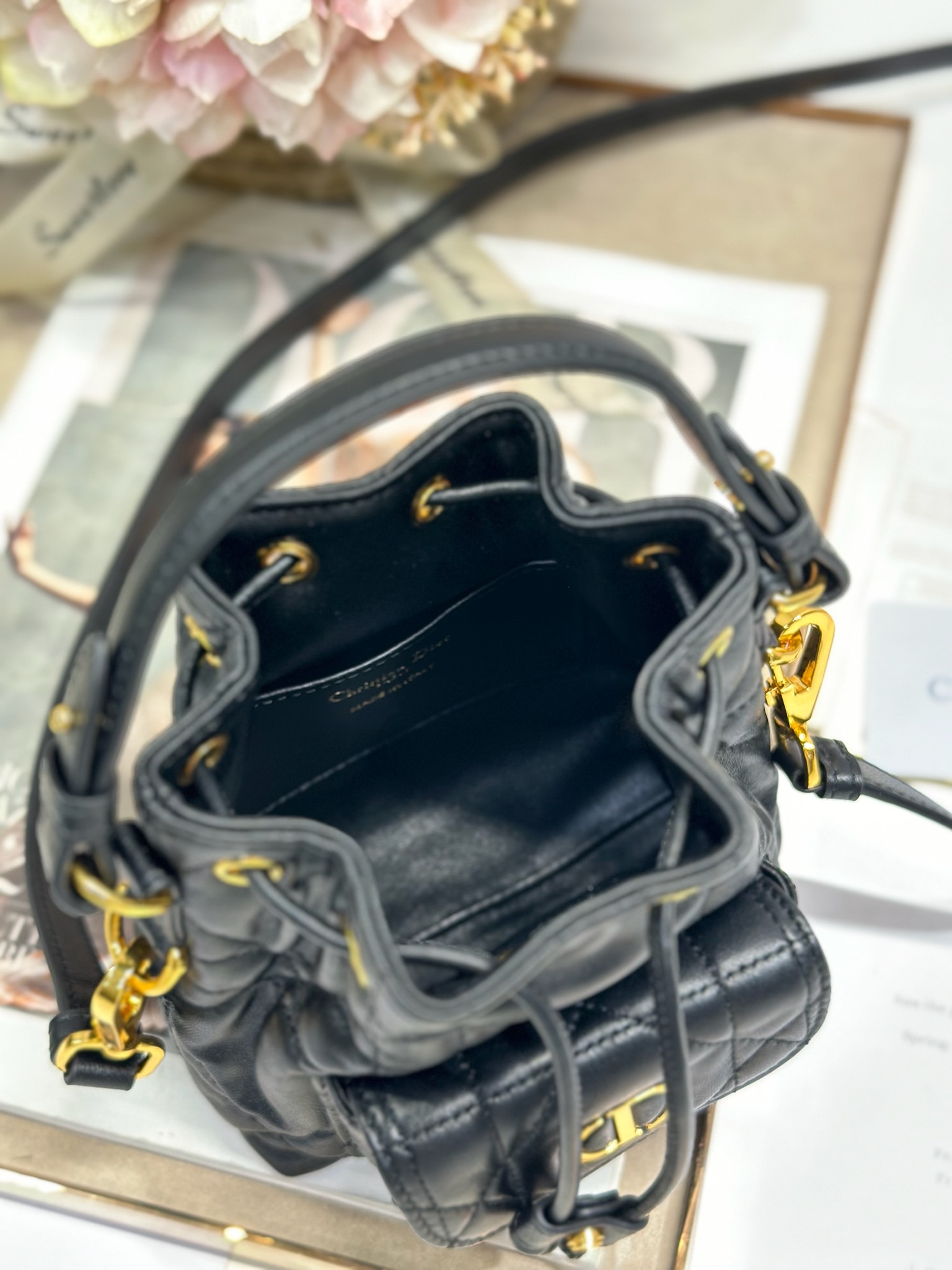 Mini Dior Caro Bucket Bag