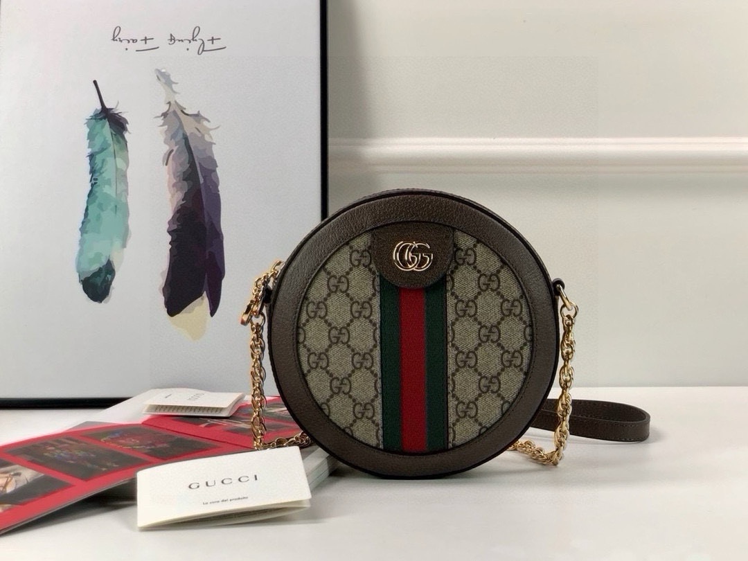 Gucci Ophidia series round shoulder bag