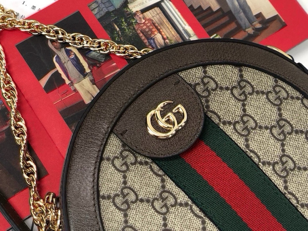 Gucci Ophidia series round shoulder bag