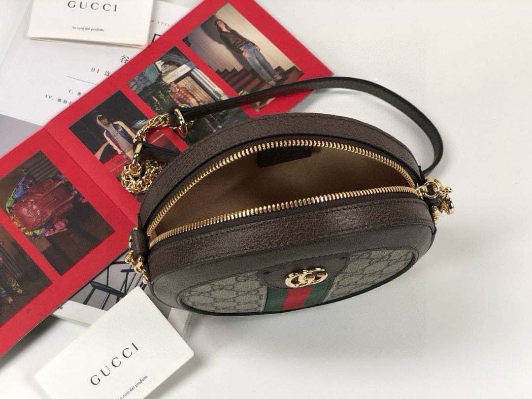 Gucci Ophidia series round shoulder bag