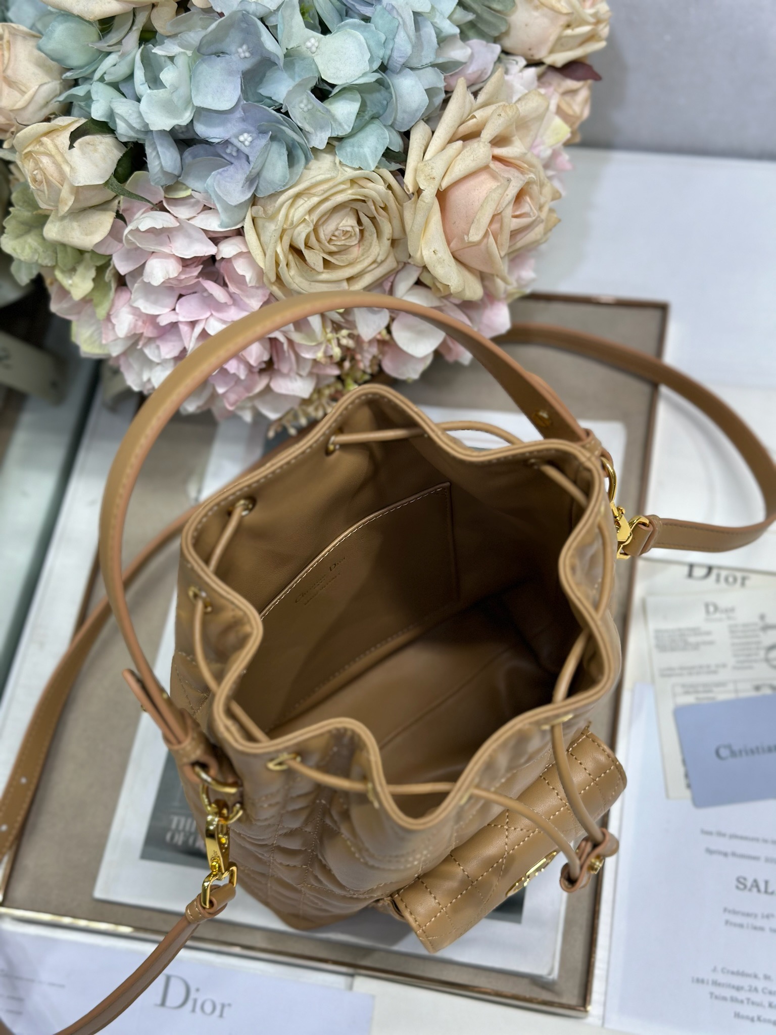 Small Dior Caro Bucket Bag